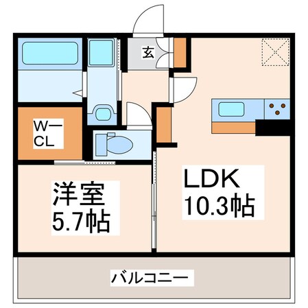 コスモス田迎の物件間取画像